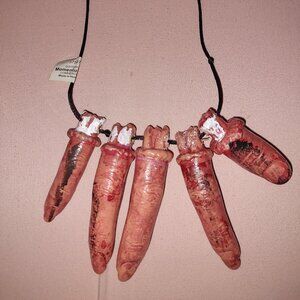 Halloween Plastic Fingers Necklace Brand New With Tags.